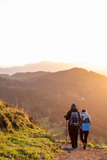 Two people hiking