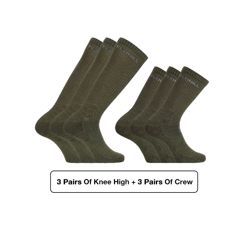 Alpaca Knee High & Crew Socks Bundle | Clohill Alpaca Socks