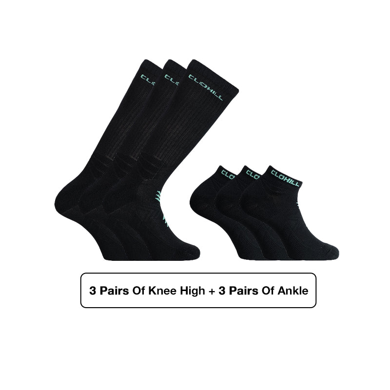 3 Ankle + 3 Knee High