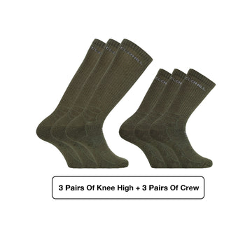 3 Crew + 3 Knee High