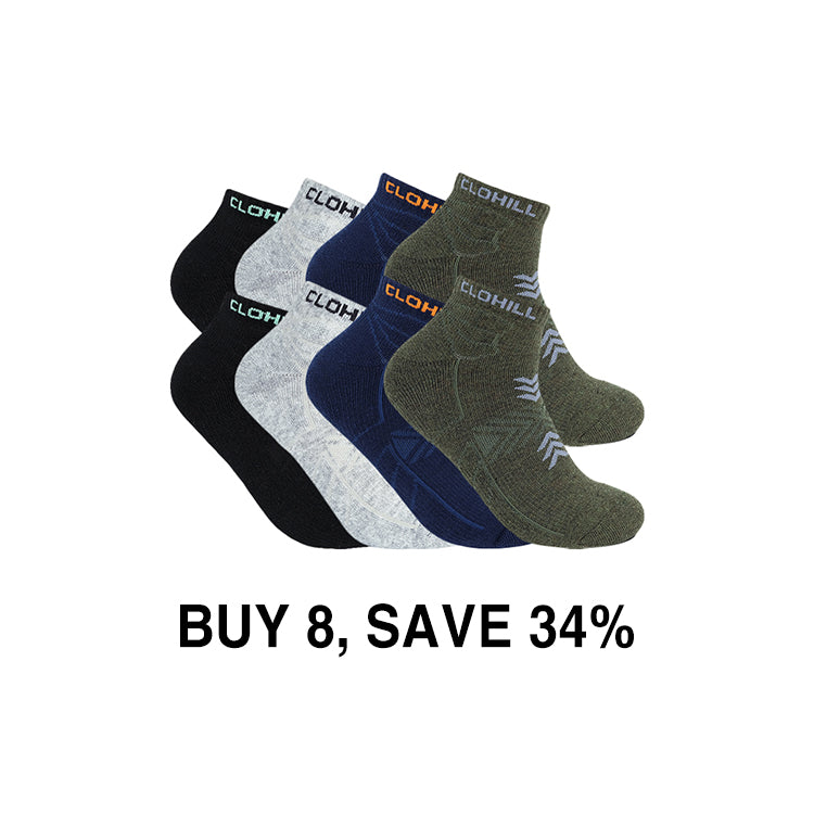 Ankle Socks 8 Pack丨Alpaca Running Socks丨Clohill Alpaca Socks