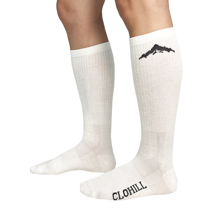 white alpaca compression socks